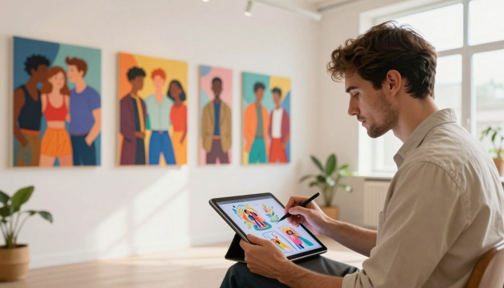 different flavors of AI-generated gay content